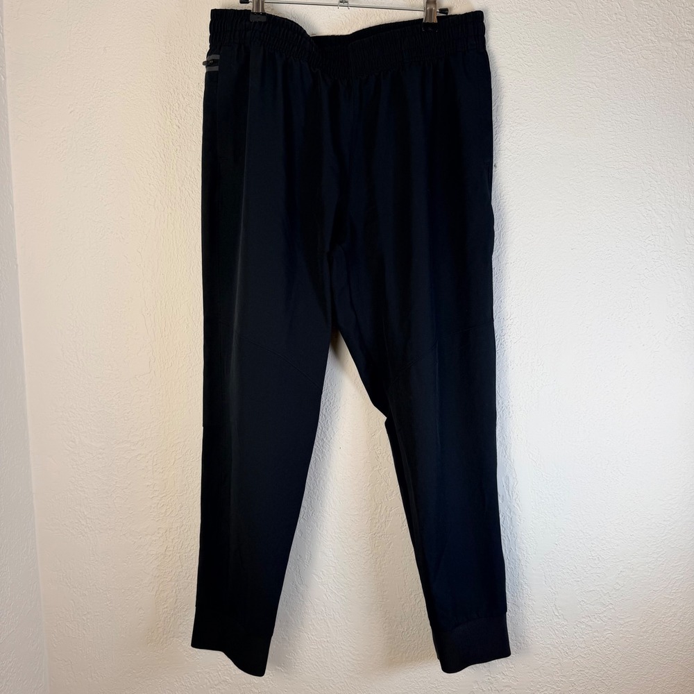 Under Armour Womens L Black Performance Jogger Pants Solid Activewear Zip Pocket